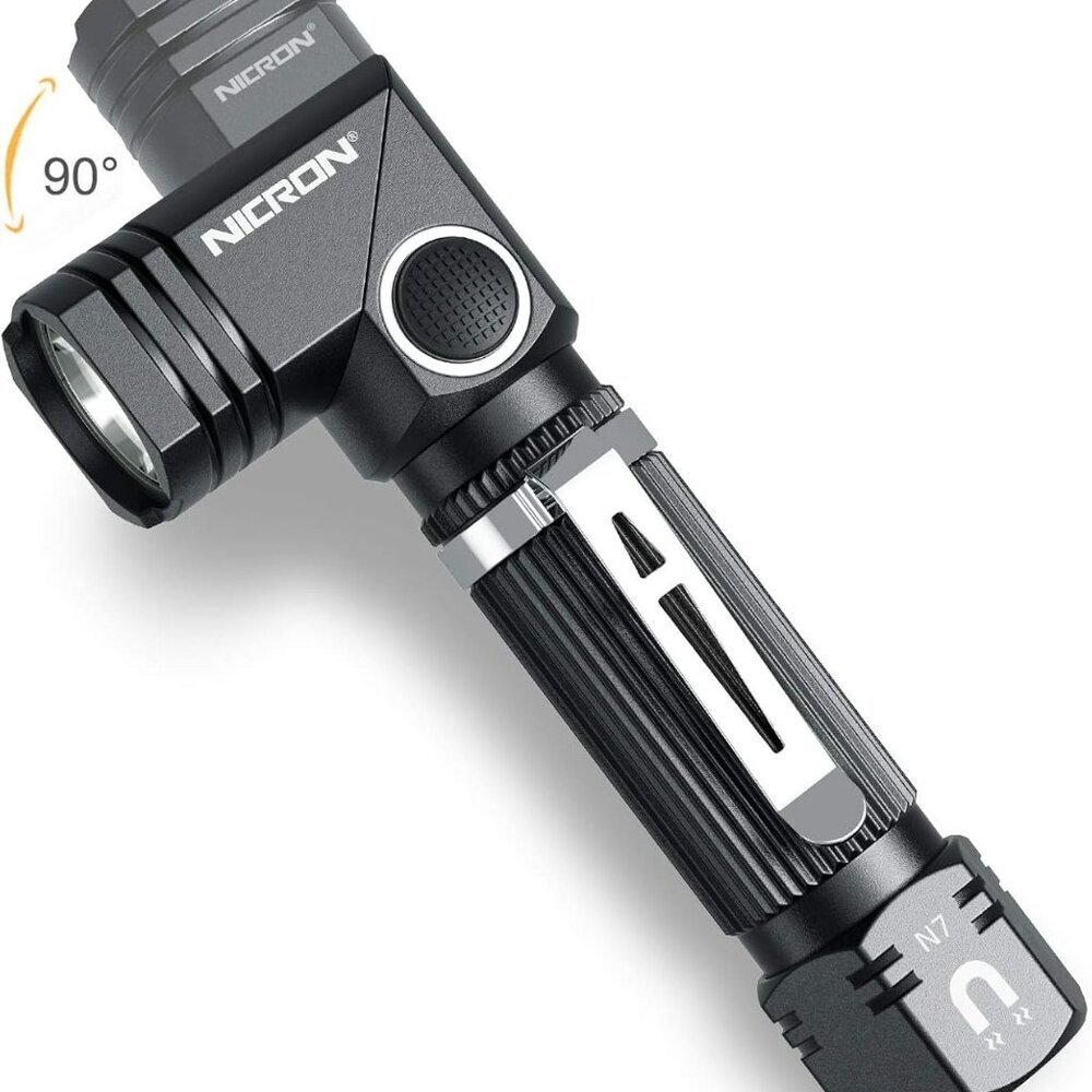 Flashlight, N7 600 Lumens Tactical Flashlight, 90 Degree Ip65 Waterproof Led Min